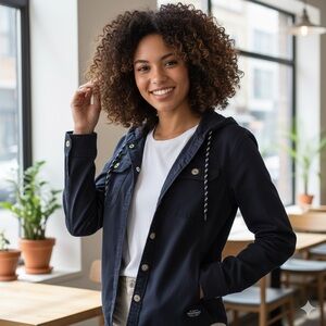 Aeropostale Navy Utility Jacket for Women